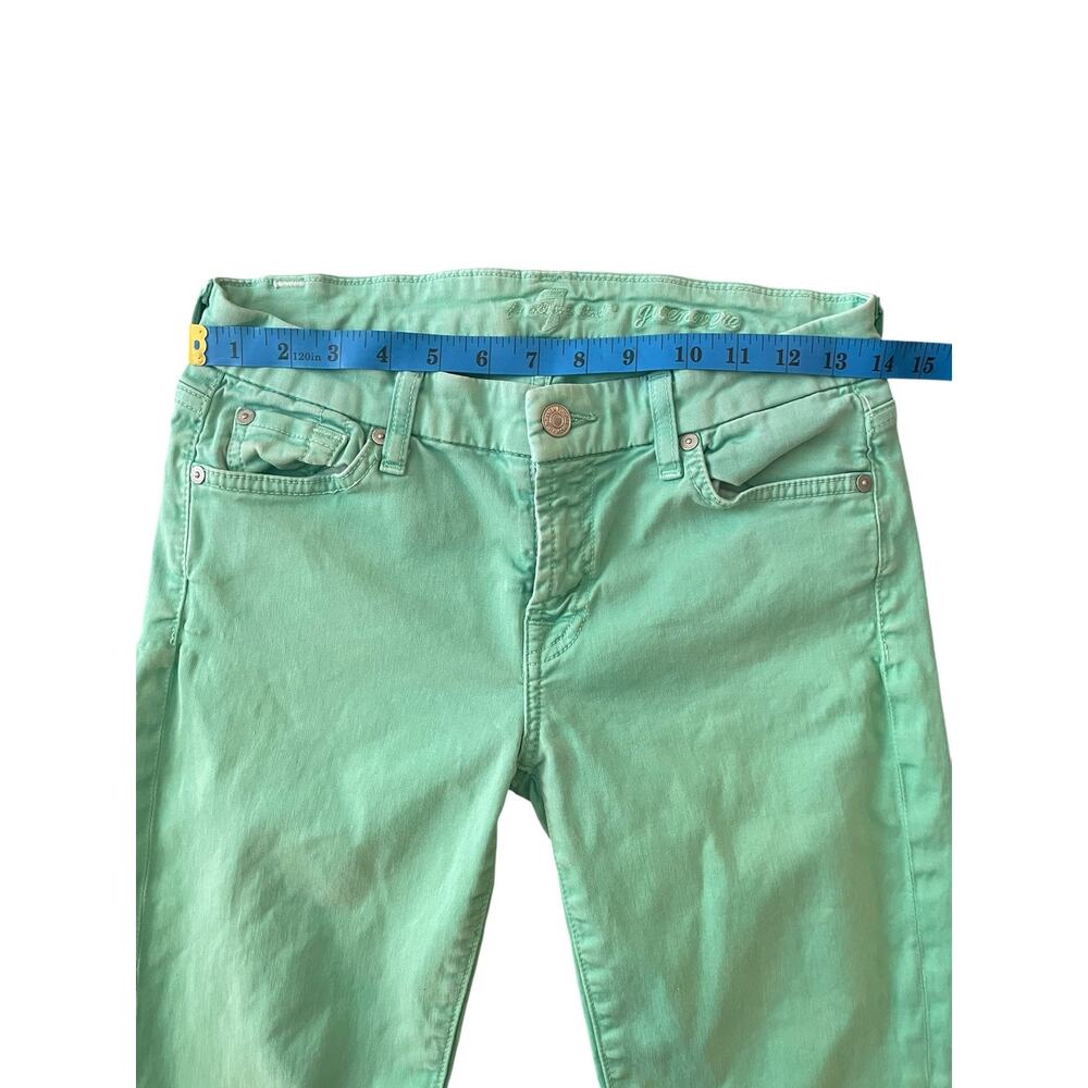 7 For All Mankind Gwenevere Skinny Jeans Mint Green 27 - Picture 5 of 6